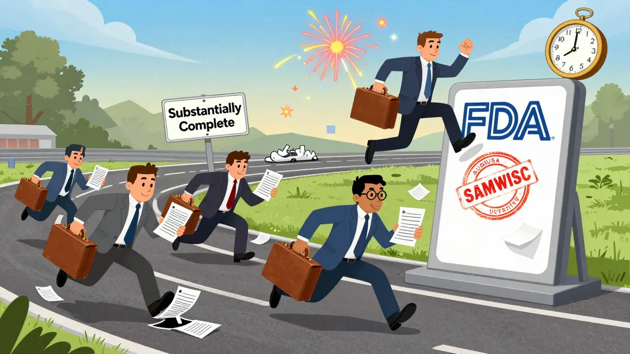 Generic companies race to submit ANDA applications, with one winning past an FDA checkpoint.